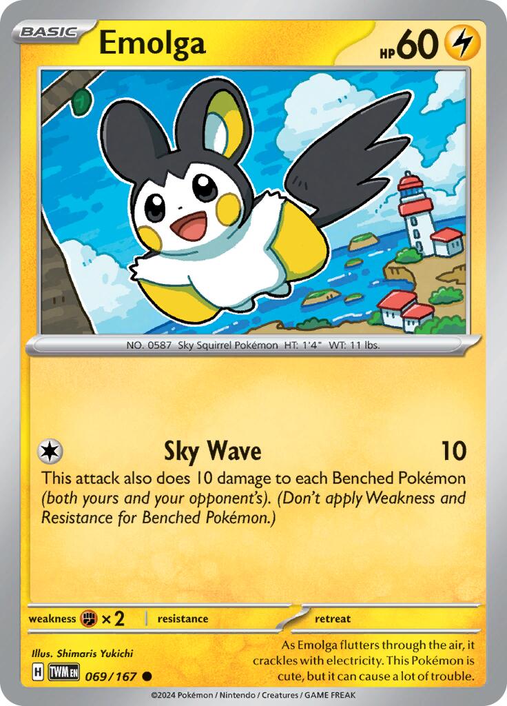 Emolga (069/167) [Scarlet & Violet: Twilight Masquerade] | Galactic Gamez