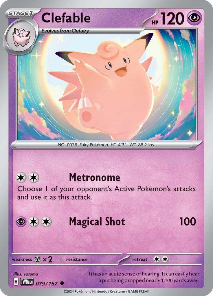 Clefable (079/167) [Scarlet & Violet: Twilight Masquerade] | Galactic Gamez