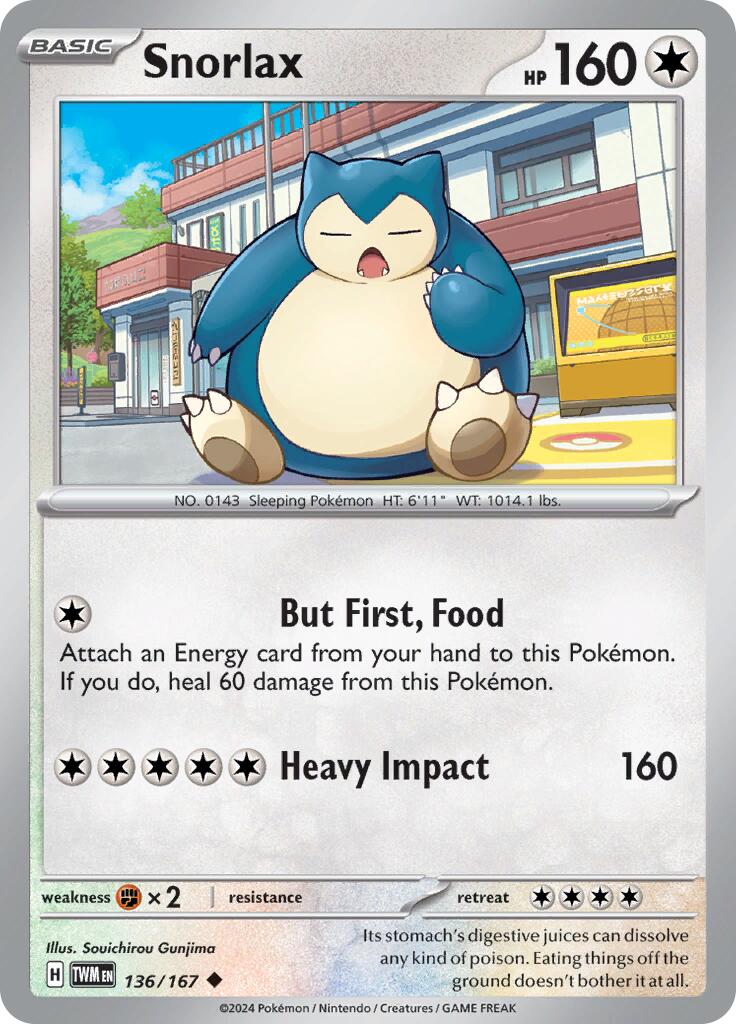 Snorlax (136/167) [Scarlet & Violet: Twilight Masquerade] | Galactic Gamez