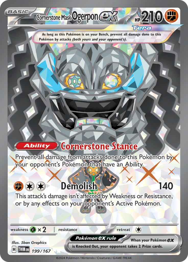 Cornerstone Mask Ogerpon ex (199/167) [Scarlet & Violet: Twilight Masquerade] | Galactic Gamez