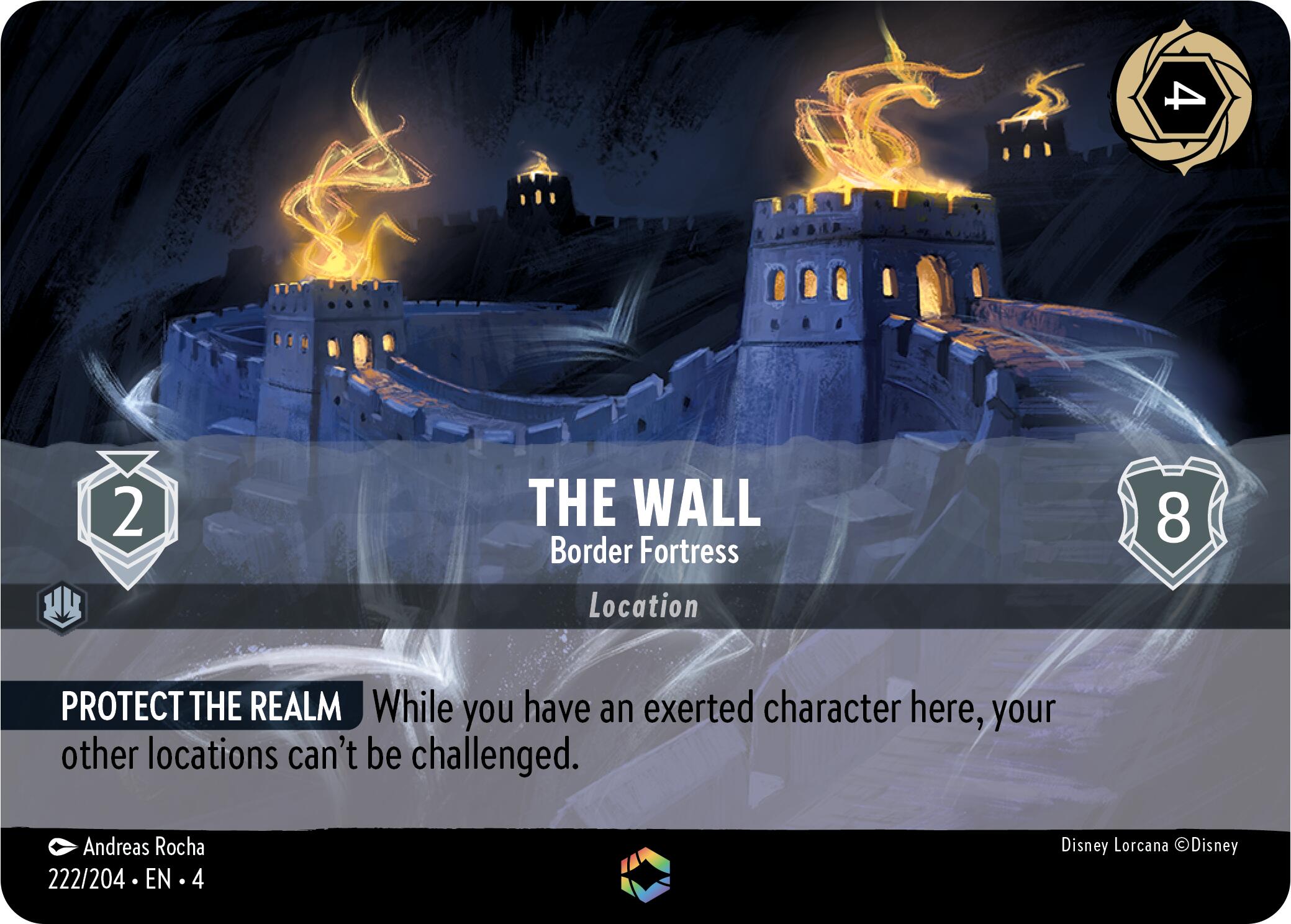 The Wall - Border Fortress (Enchanted) (222/204) [Ursula's Return] | Galactic Gamez