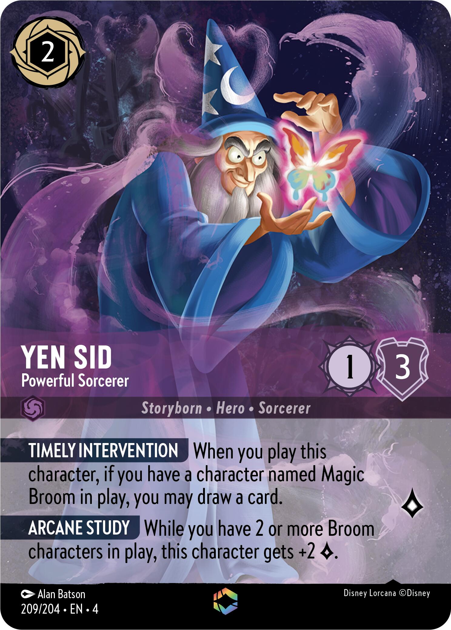 Yen Sid - Powerful Sorcerer (Enchanted) (209/204) [Ursula's Return] | Galactic Gamez