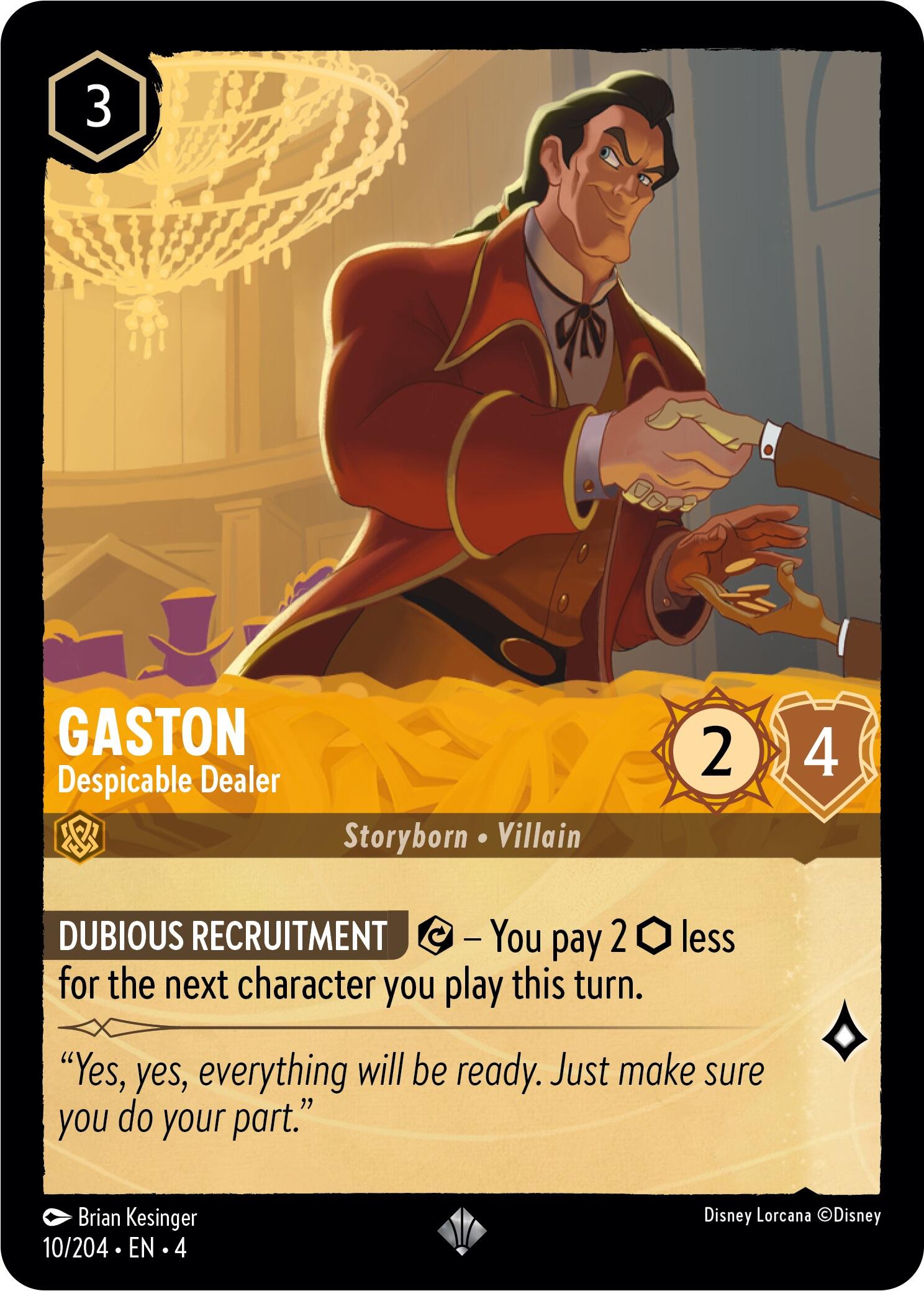 Gaston - Despicable Dealer (10/204) [Ursula's Return] | Galactic Gamez