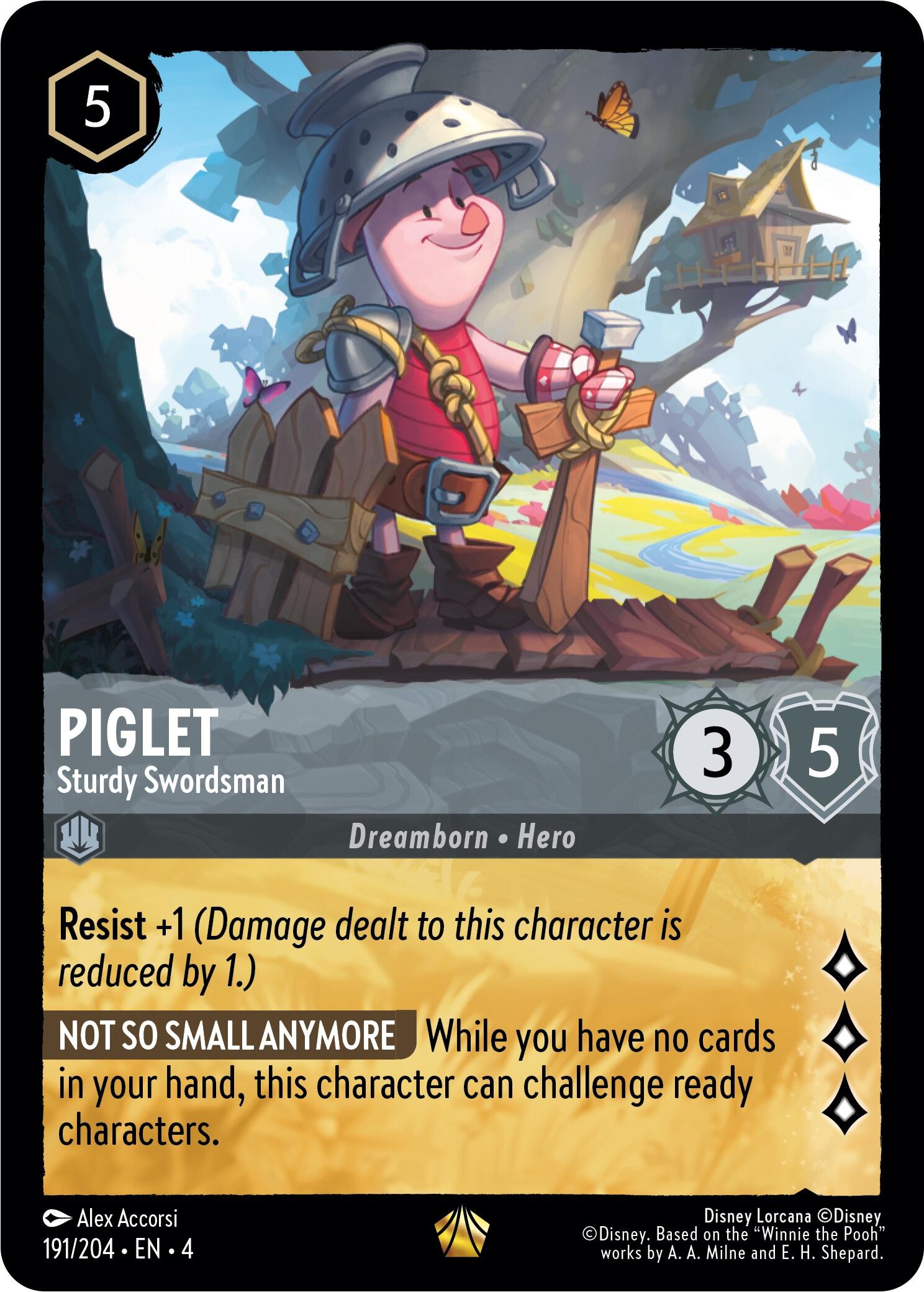 Piglet - Sturdy Swordsman (191/204) [Ursula's Return] | Galactic Gamez