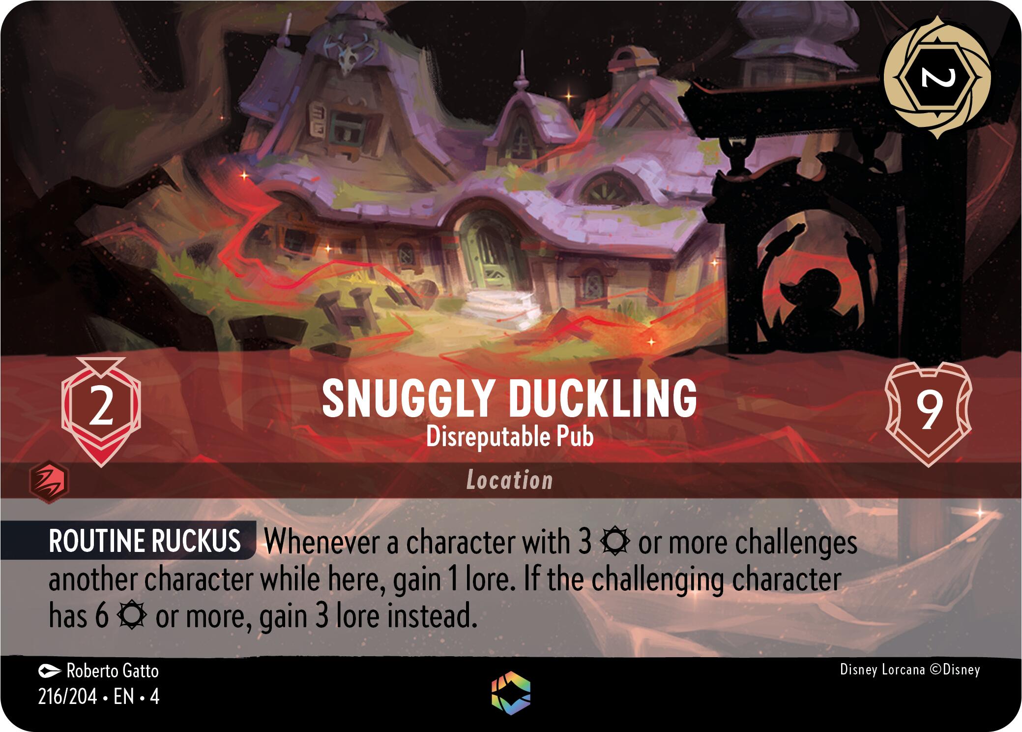 Snuggly Duckling - Disreputable Pub (Enchanted) (216/204) [Ursula's Return] | Galactic Gamez