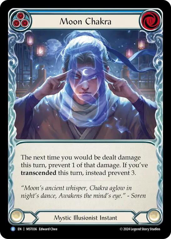 Moon Chakra (Blue) [MST036] (Part the Mistveil)  Rainbow Foil | Galactic Gamez