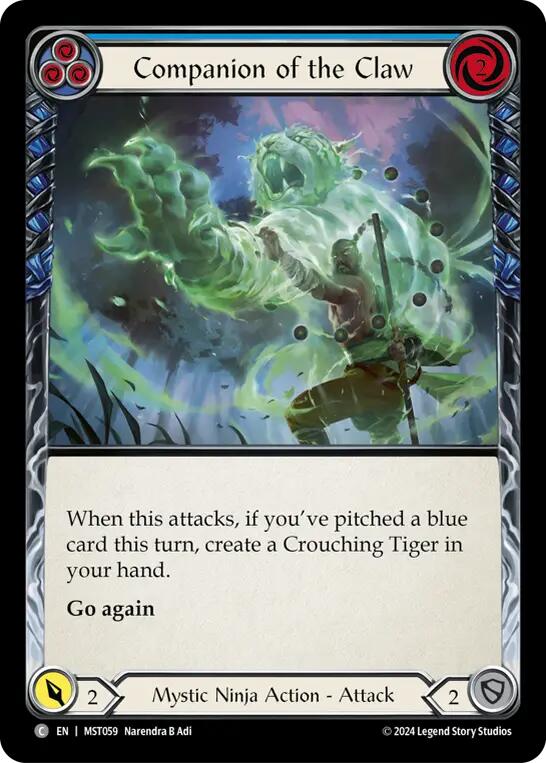 Companion of the Claw (Blue) [MST059] (Part the Mistveil)  Rainbow Foil | Galactic Gamez