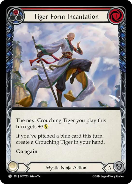 Tiger Form Incantation (Red) [MST063] (Part the Mistveil)  Rainbow Foil | Galactic Gamez