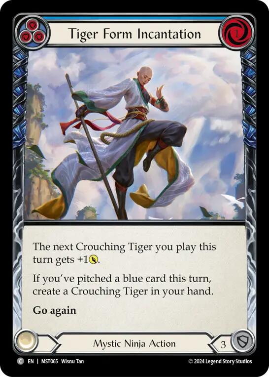 Tiger Form Incantation (Blue) [MST065] (Part the Mistveil)  Rainbow Foil | Galactic Gamez