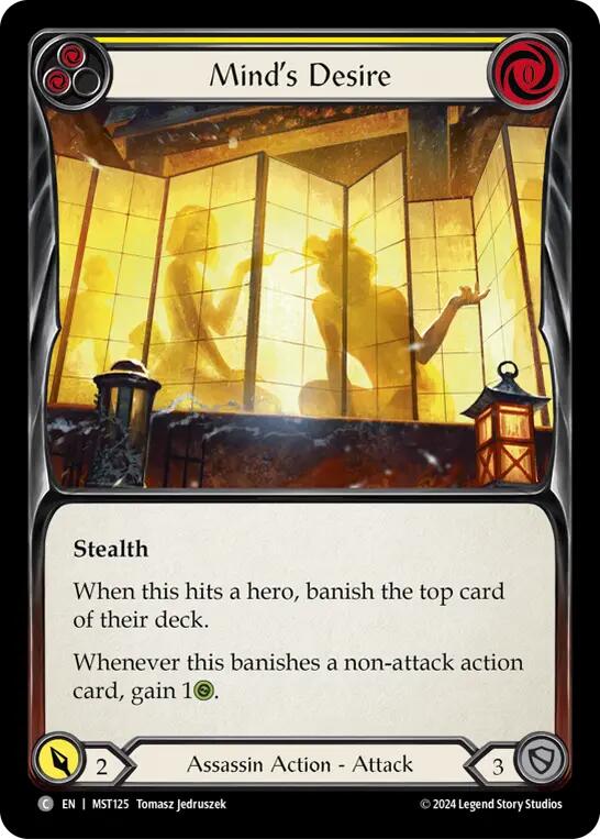 Mind's Desire (Yellow) [MST125] (Part the Mistveil)  Rainbow Foil | Galactic Gamez