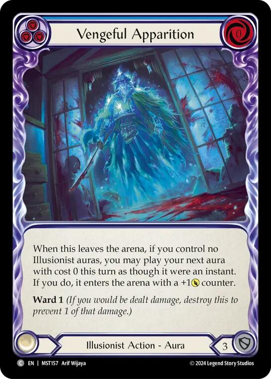 Vengeful Apparition (Blue) [MST157] (Part the Mistveil)  Rainbow Foil | Galactic Gamez