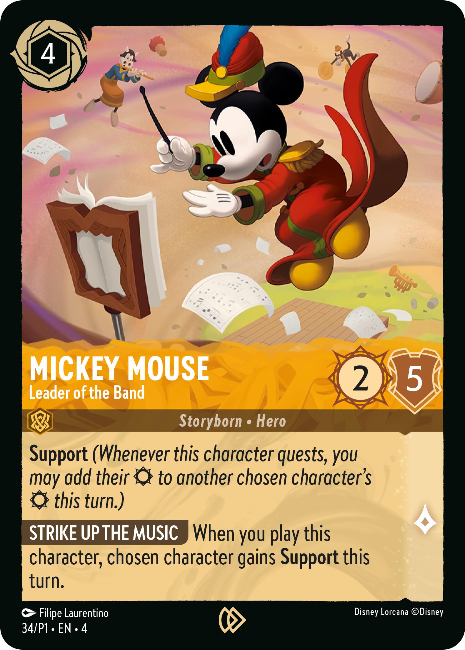 Mickey Mouse - Leader of the Band (34) [Promo Cards] | Galactic Gamez