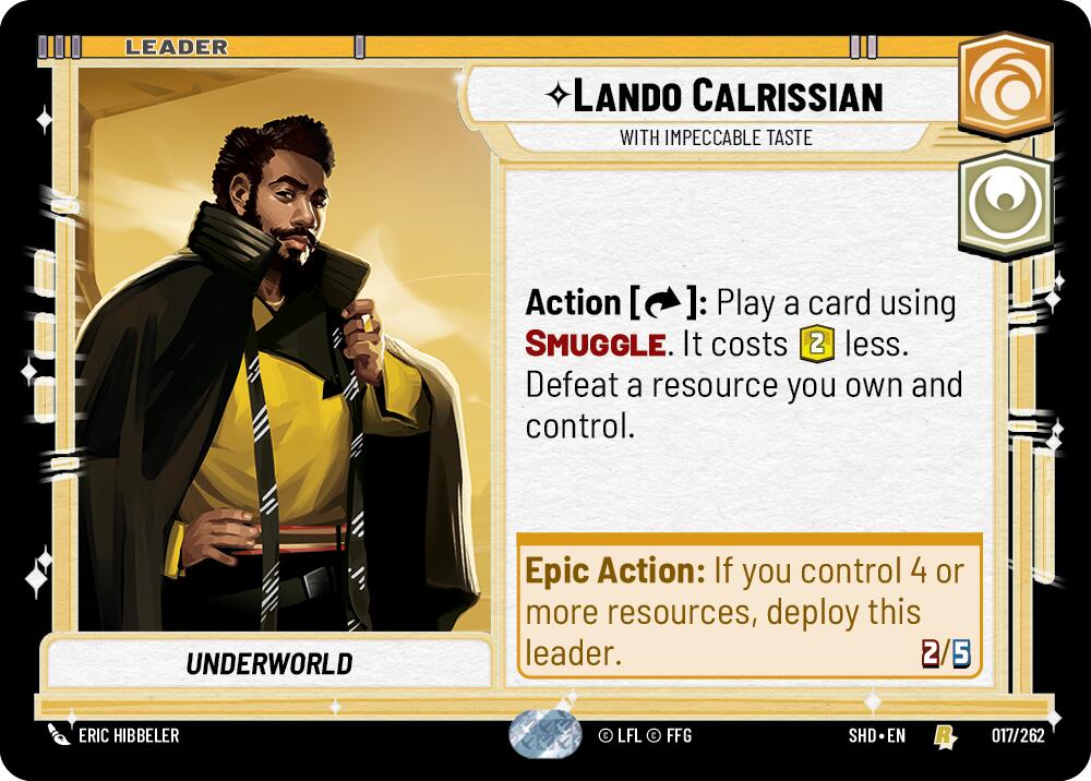 Lando Calrissian - With Impeccable Taste (017/262) (017/262) [Shadows of the Galaxy] | Galactic Gamez