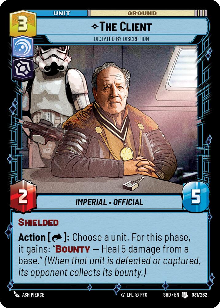 The Client - Dictated by Discretion (031/262) (031/262) [Shadows of the Galaxy] | Galactic Gamez