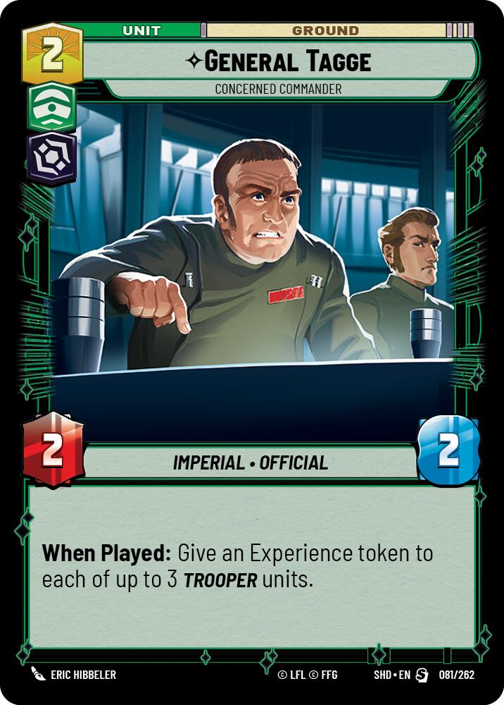 General Tagge - Concerned Commander (081/262) (081/262) [Shadows of the Galaxy] | Galactic Gamez