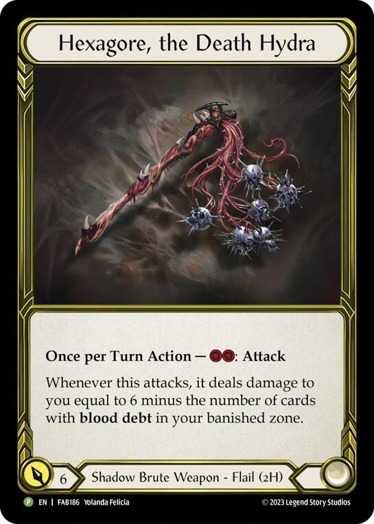 Hexagore, the Death Hydra (Golden) [FAB186] (Promo)  Cold Foil | Galactic Gamez