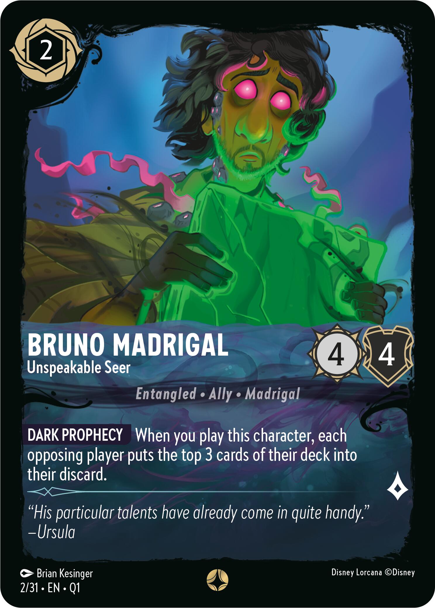 Bruno Madrigal - Unspeakable Seer (2/31) [Illumineer's Quest: Deep Trouble] | Galactic Gamez