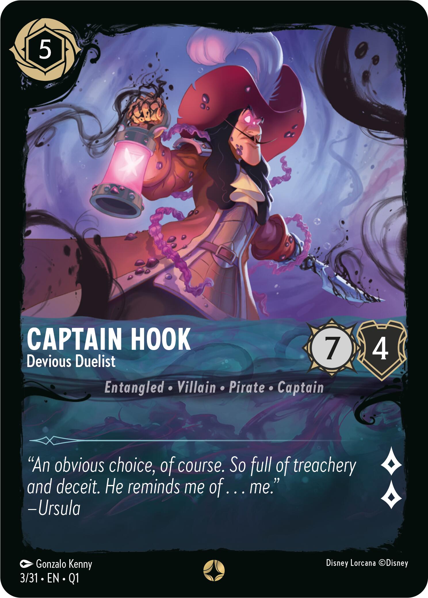Captain Hook - Devious Duelist (3/31) [Illumineer's Quest: Deep Trouble] | Galactic Gamez