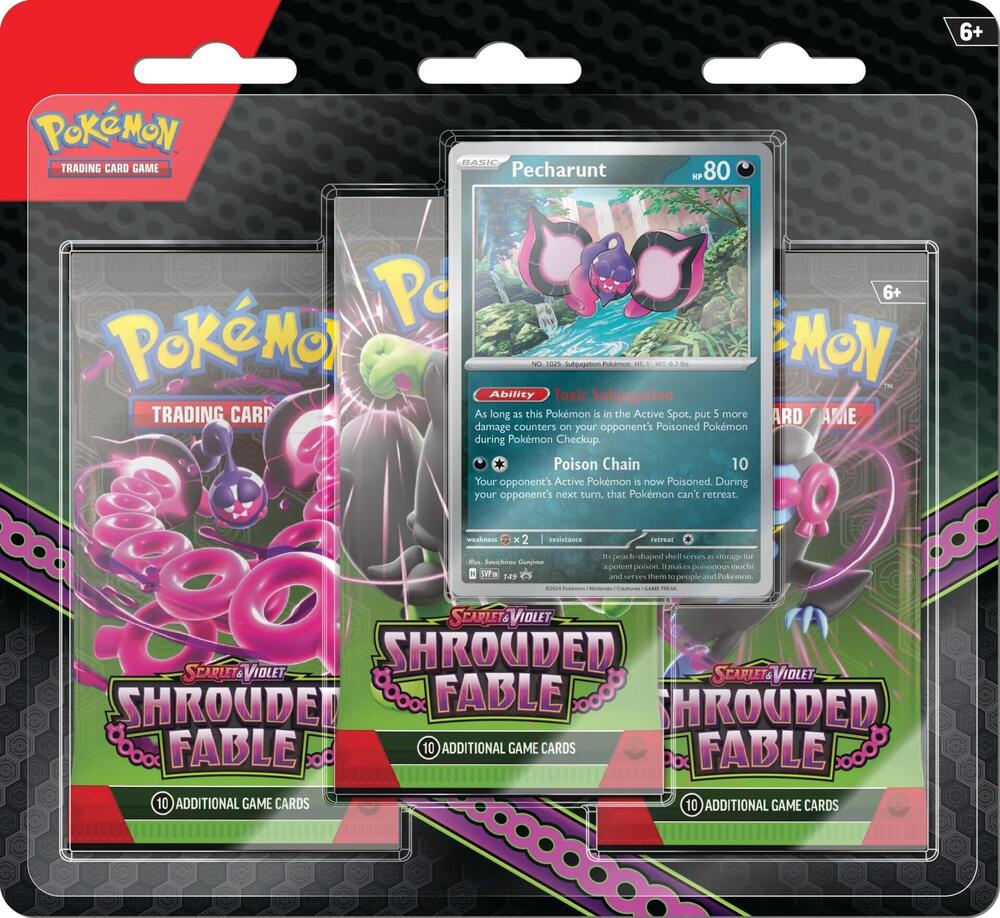 Shrouded Fable 3 Pack Blister [Pecharunt] - SV: Shrouded Fable | Galactic Gamez