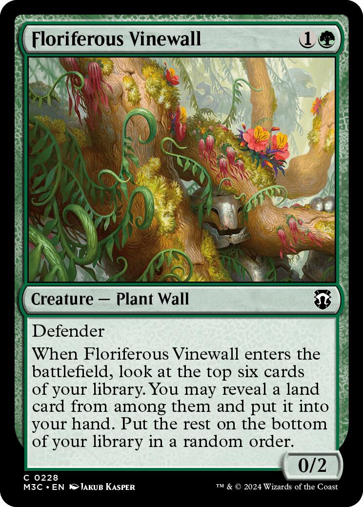 Floriferous Vinewall [Modern Horizons 3 Commander] | Galactic Gamez