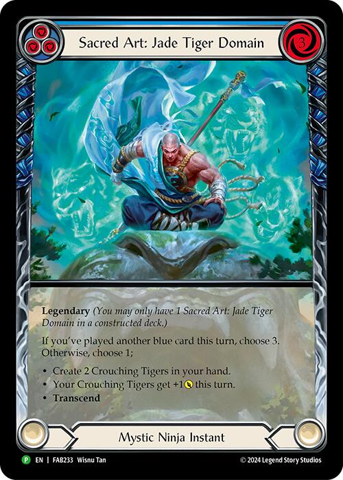 Sacred Art: Jade Tiger Domain [FAB233] (Promo)  Rainbow Foil | Galactic Gamez