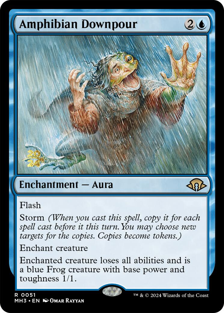 Amphibian Downpour [Modern Horizons 3 Prerelease Promos] | Galactic Gamez