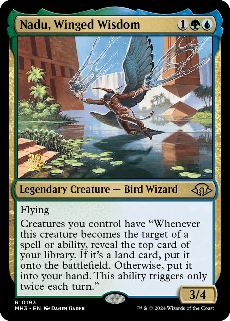 Nadu, Winged Wisdom [Modern Horizons 3 Prerelease Promos] | Galactic Gamez