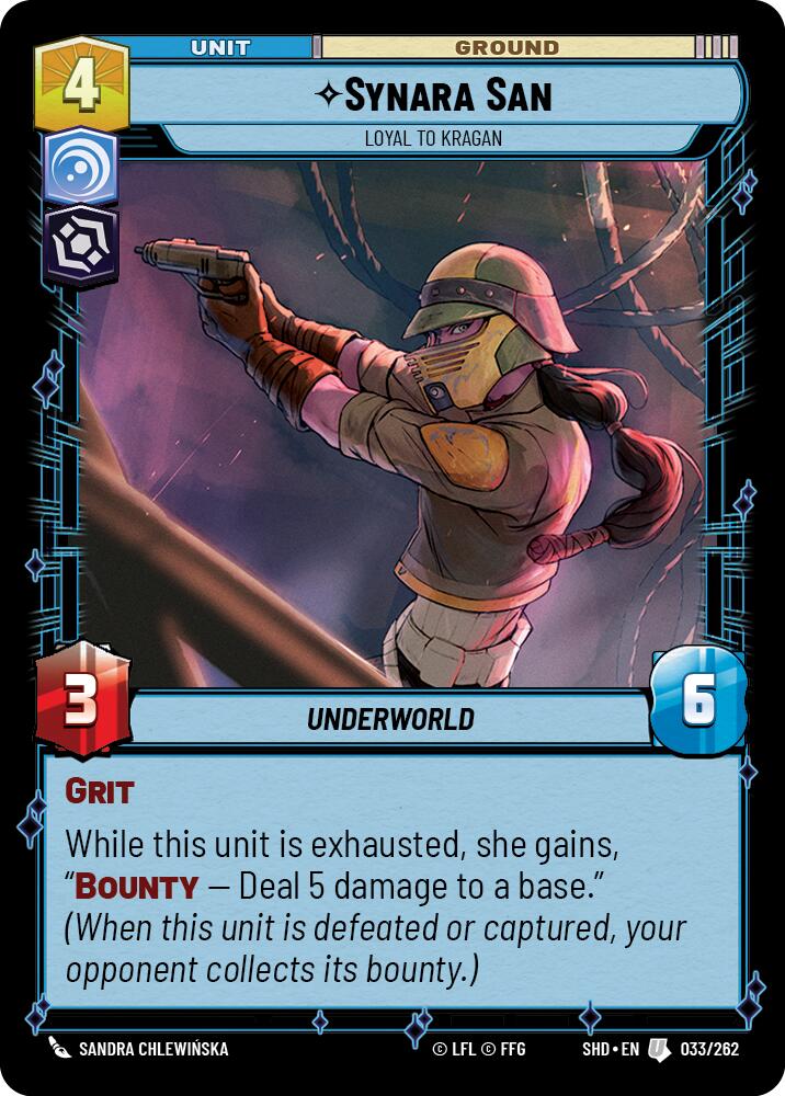 Synara San - Loyal to Kragan (033/262) (033/262) [Shadows of the Galaxy] | Galactic Gamez