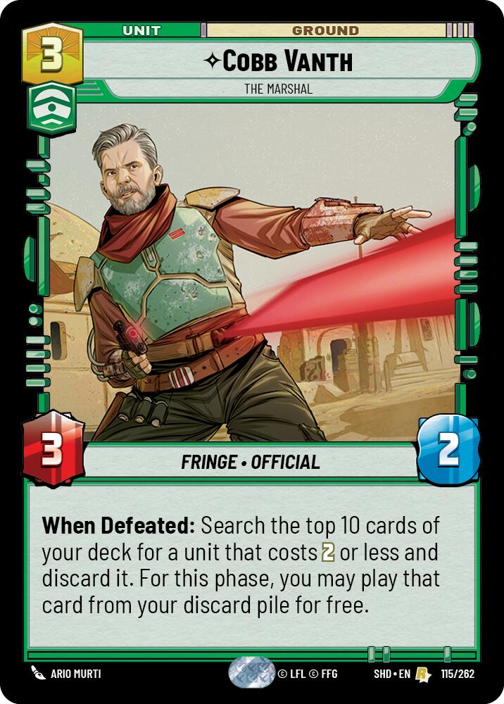Cobb Vanth - The Marshal (115/262) (115/262) [Shadows of the Galaxy] | Galactic Gamez