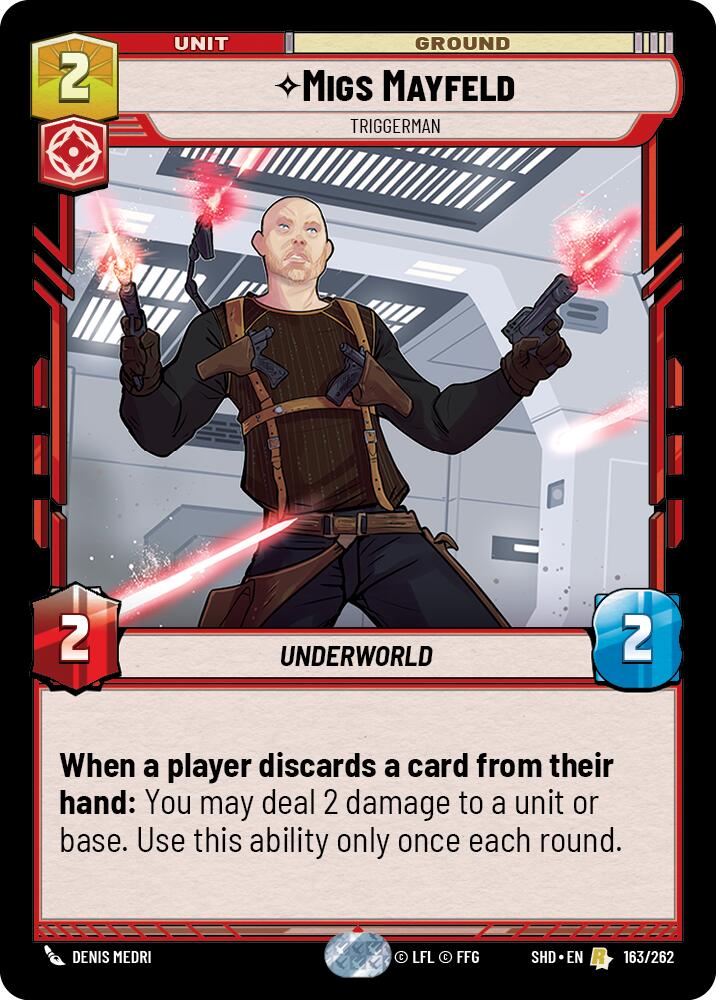 Migs Mayfeld - Triggerman (163/262) (163/262) [Shadows of the Galaxy] | Galactic Gamez