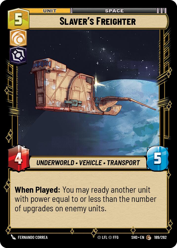 Slaver's Freighter (189/262) (189/262) [Shadows of the Galaxy] | Galactic Gamez