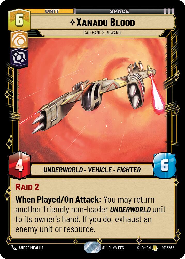 Xanadu Blood - Cad Bane's Reward (191/262) (191/262) [Shadows of the Galaxy] | Galactic Gamez