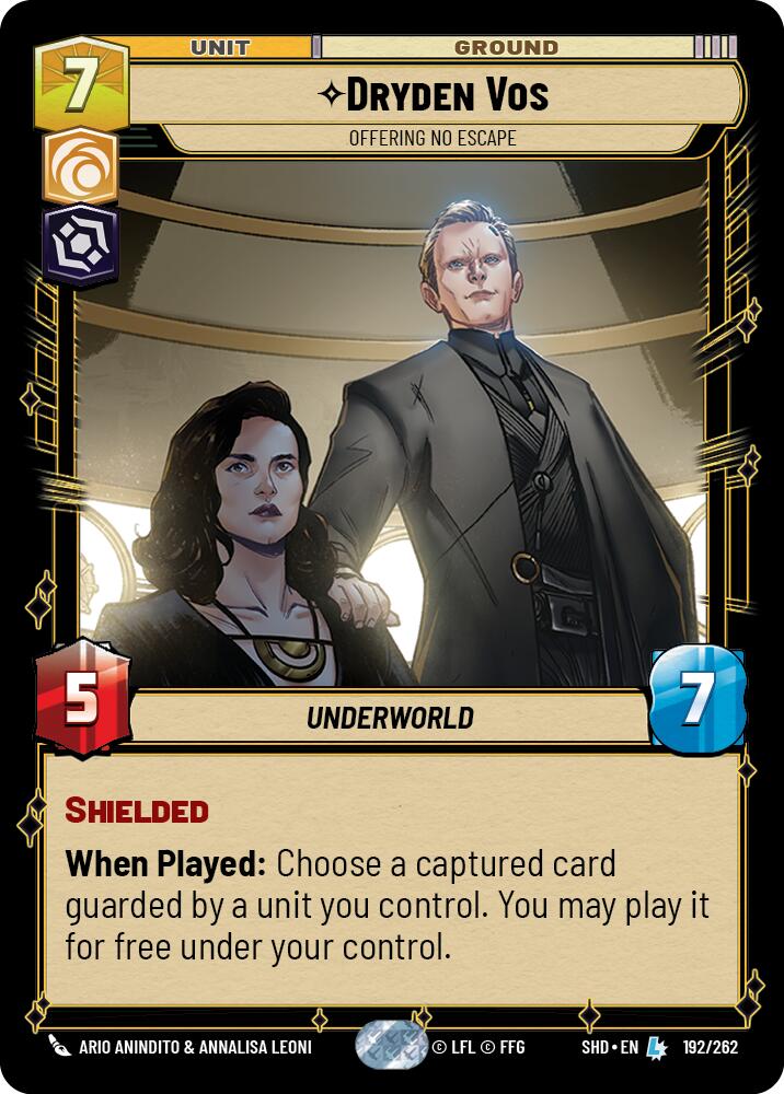 Dryden Vos - Offering No Escape (192/262) (192/262) [Shadows of the Galaxy] | Galactic Gamez