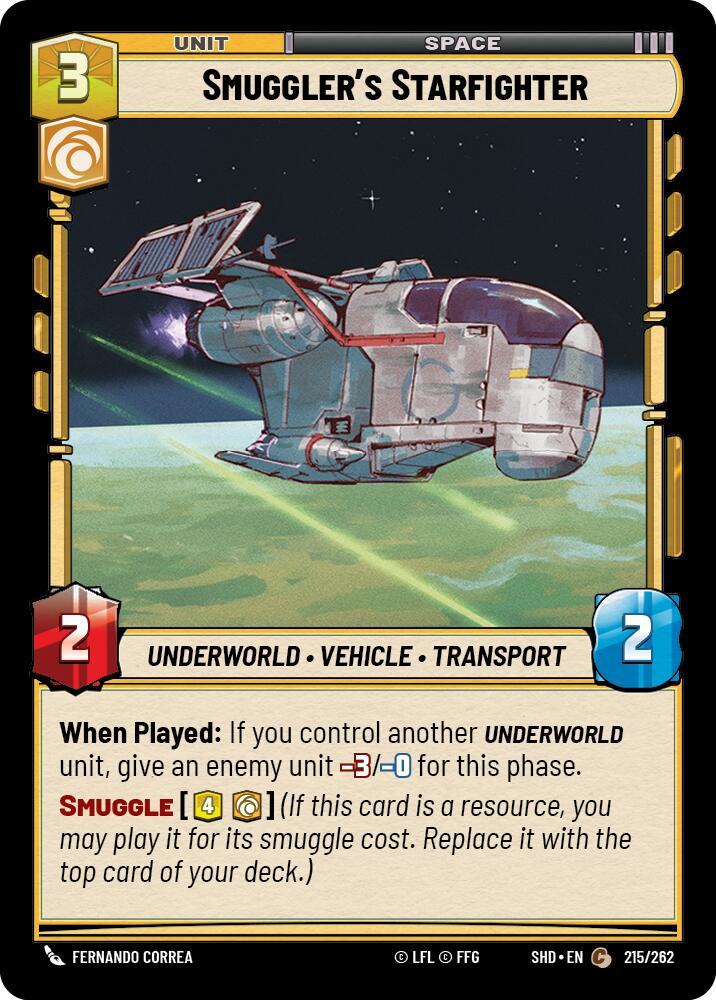 Smuggler's Starfighter (215/262) (215/262) [Shadows of the Galaxy] | Galactic Gamez