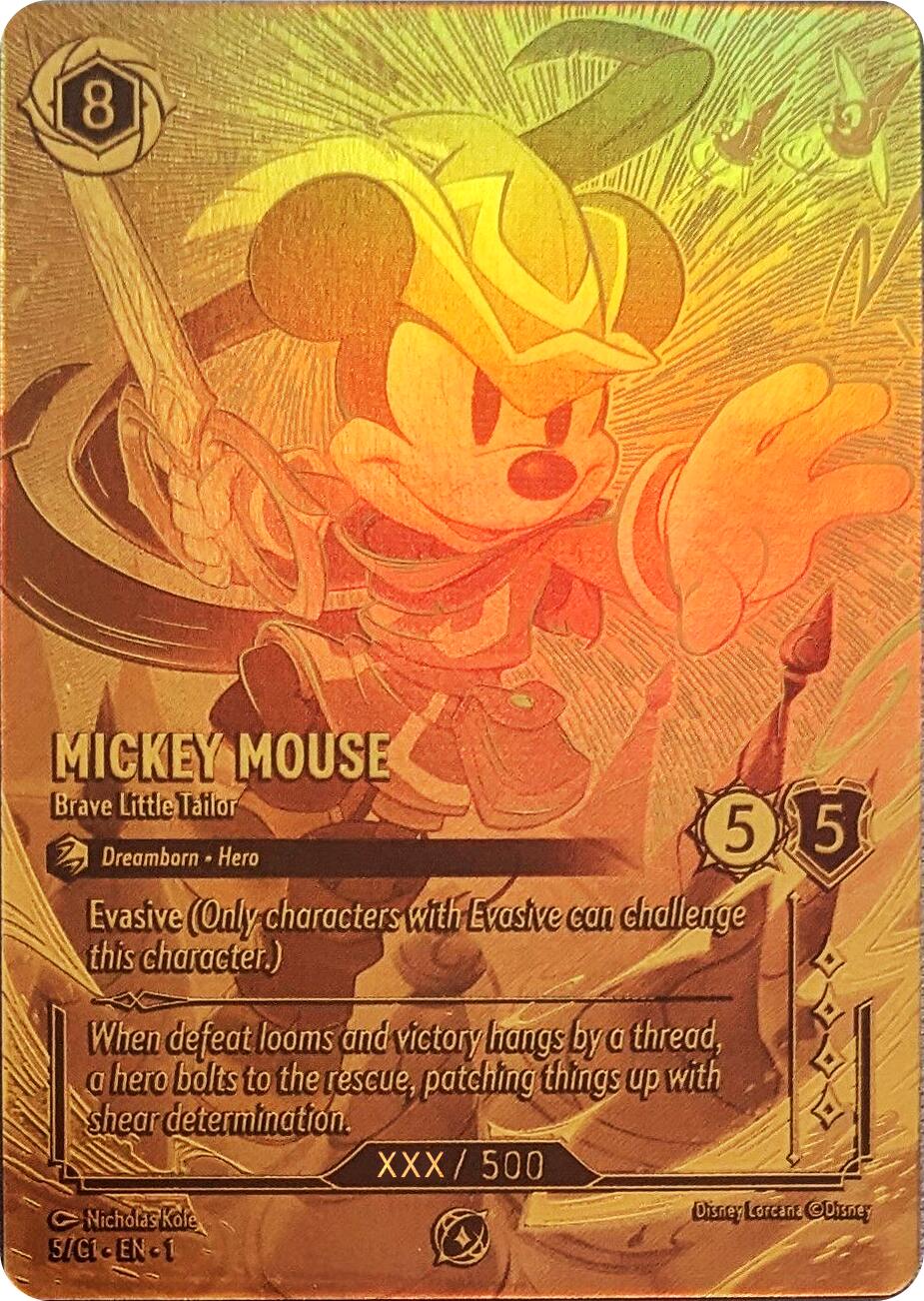 Mickey Mouse - Brave Little Tailor (Serial Numbered) (5) [Promo Cards] | Galactic Gamez