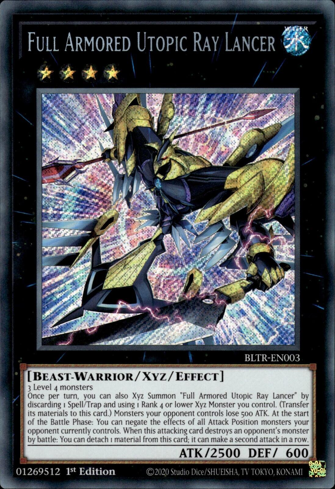 Full Armored Utopic Ray Lancer [BLTR-EN003] Secret Rare | Galactic Gamez