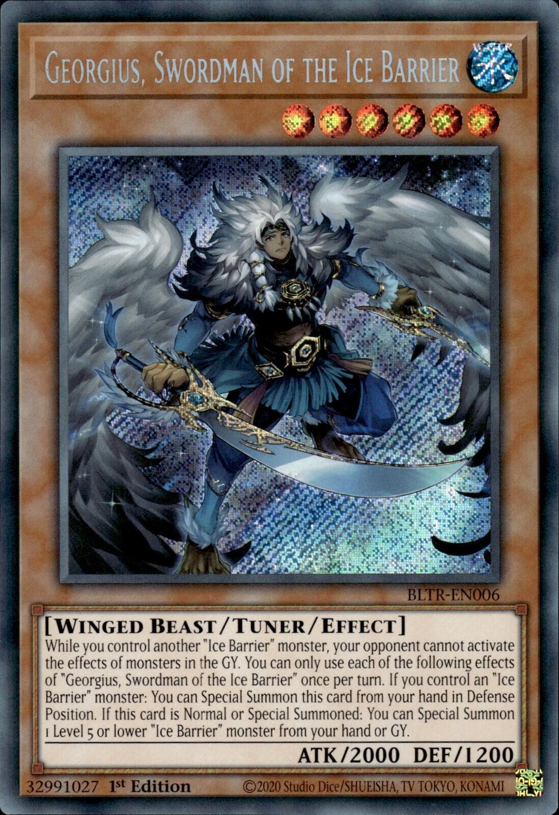 Georgius, Swordman of the Ice Barrier [BLTR-EN006] Secret Rare | Galactic Gamez