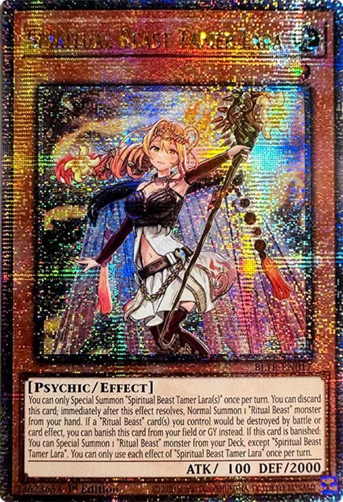 Spiritual Beast Tamer Lara (Quarter Century Secret Rare) [BLTR-EN017] Quarter Century Secret Rare | Galactic Gamez