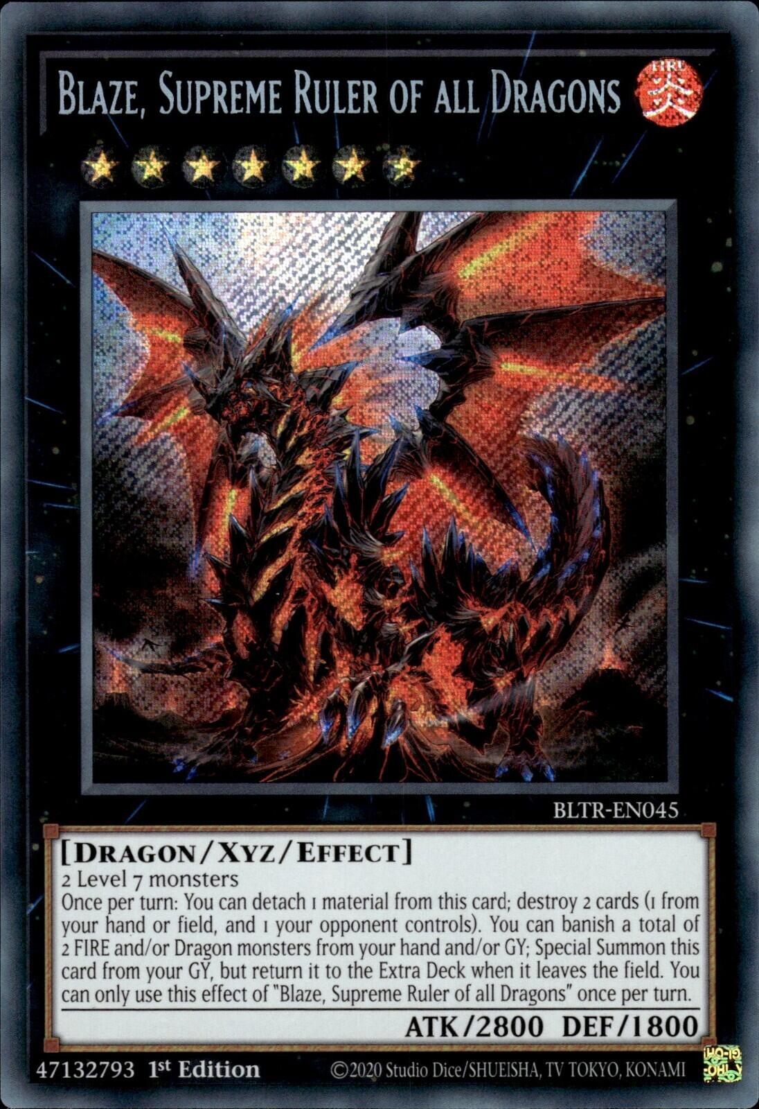 Blaze, Supreme Ruler of all Dragons [BLTR-EN045] Secret Rare | Galactic Gamez