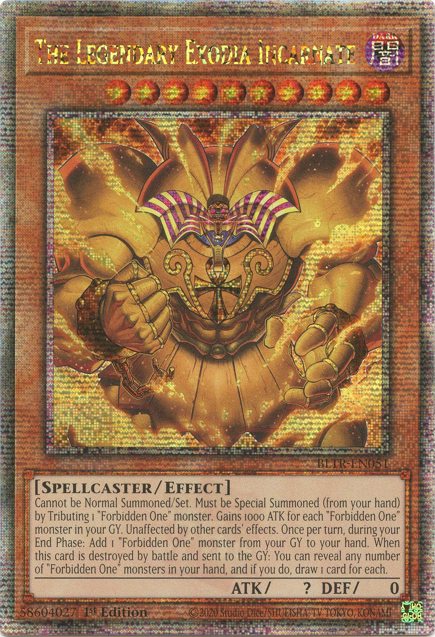 The Legendary Exodia Incarnate (Quarter Century Secret Rare) [BLTR-EN051] Quarter Century Secret Rare | Galactic Gamez