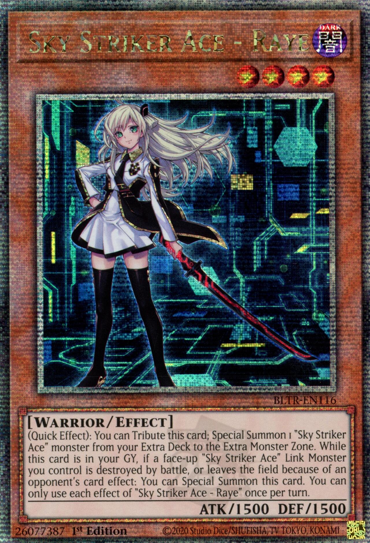 Sky Striker Ace - Raye (Quarter Century Secret Rare) [BLTR-EN116] Quarter Century Secret Rare | Galactic Gamez