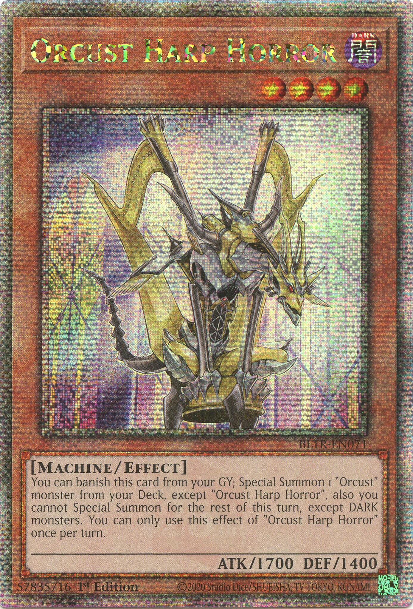 Orcust Harp Horror (Quarter Century Secret Rare) [BLTR-EN071] Quarter Century Secret Rare | Galactic Gamez