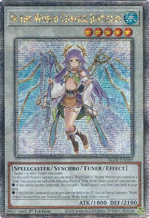 Ib the World Chalice Justiciar (Quarter Century Secret Rare) [BLTR-EN089] Quarter Century Secret Rare | Galactic Gamez