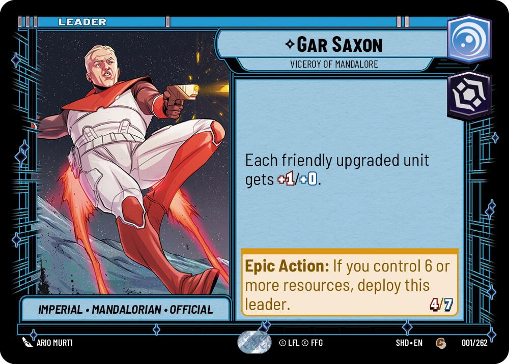 Gar Saxon - Viceroy of Mandalore (001/262) (001/262) [Shadows of the Galaxy] | Galactic Gamez