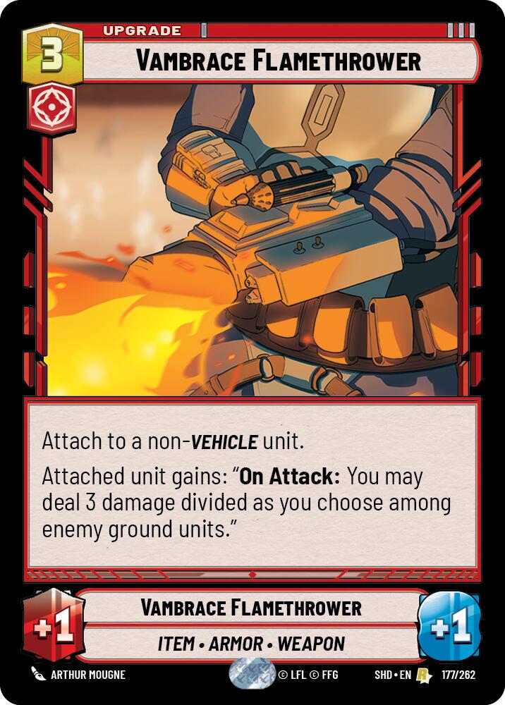 Vambrace Flamethrower (177/262) (177/262) [Shadows of the Galaxy] | Galactic Gamez