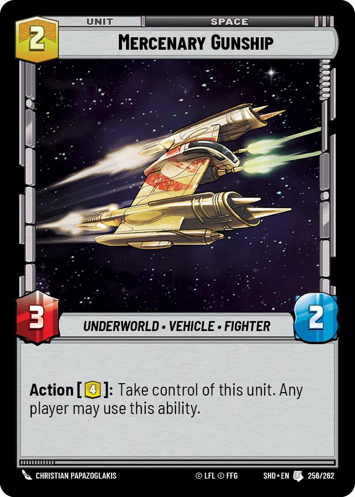 Mercenary Gunship (256/262) (256/262) [Shadows of the Galaxy] | Galactic Gamez