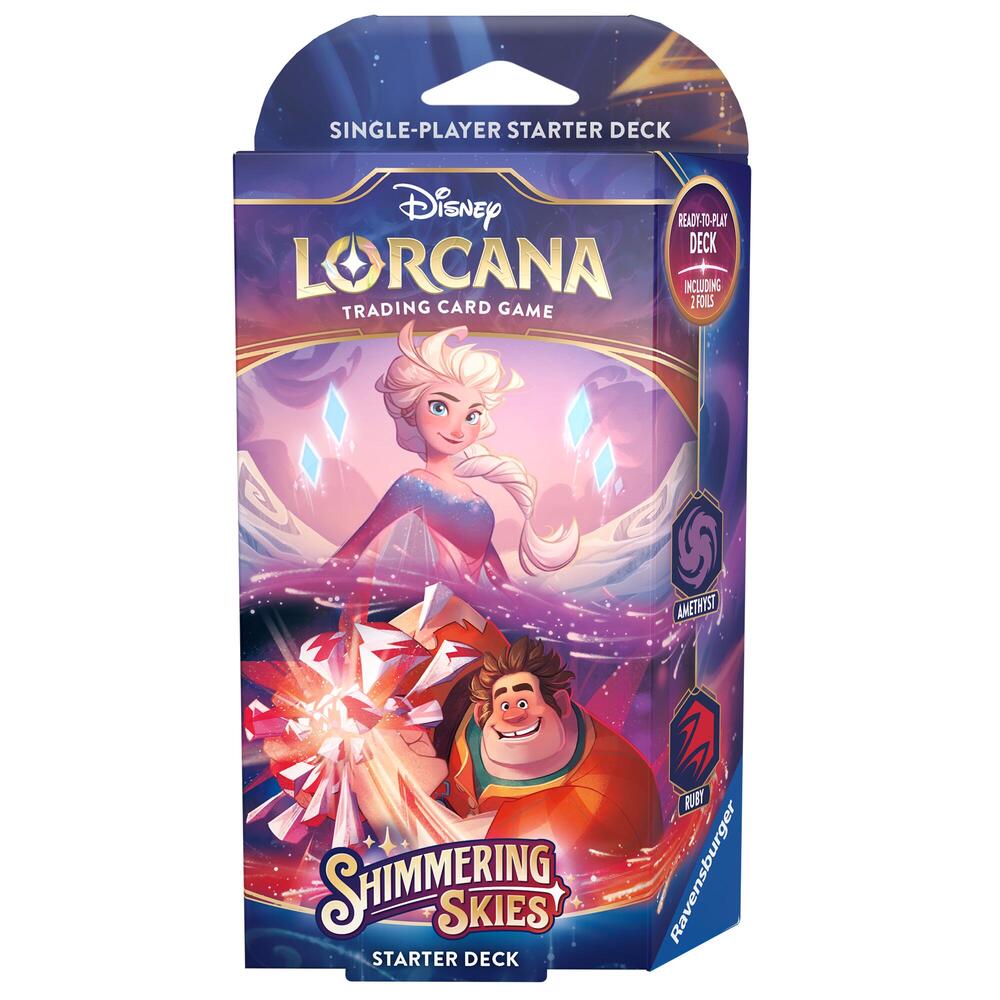 Disney Lorcana: Shimmering Skies Starter Deck - Amethyst & Ruby | Galactic Gamez