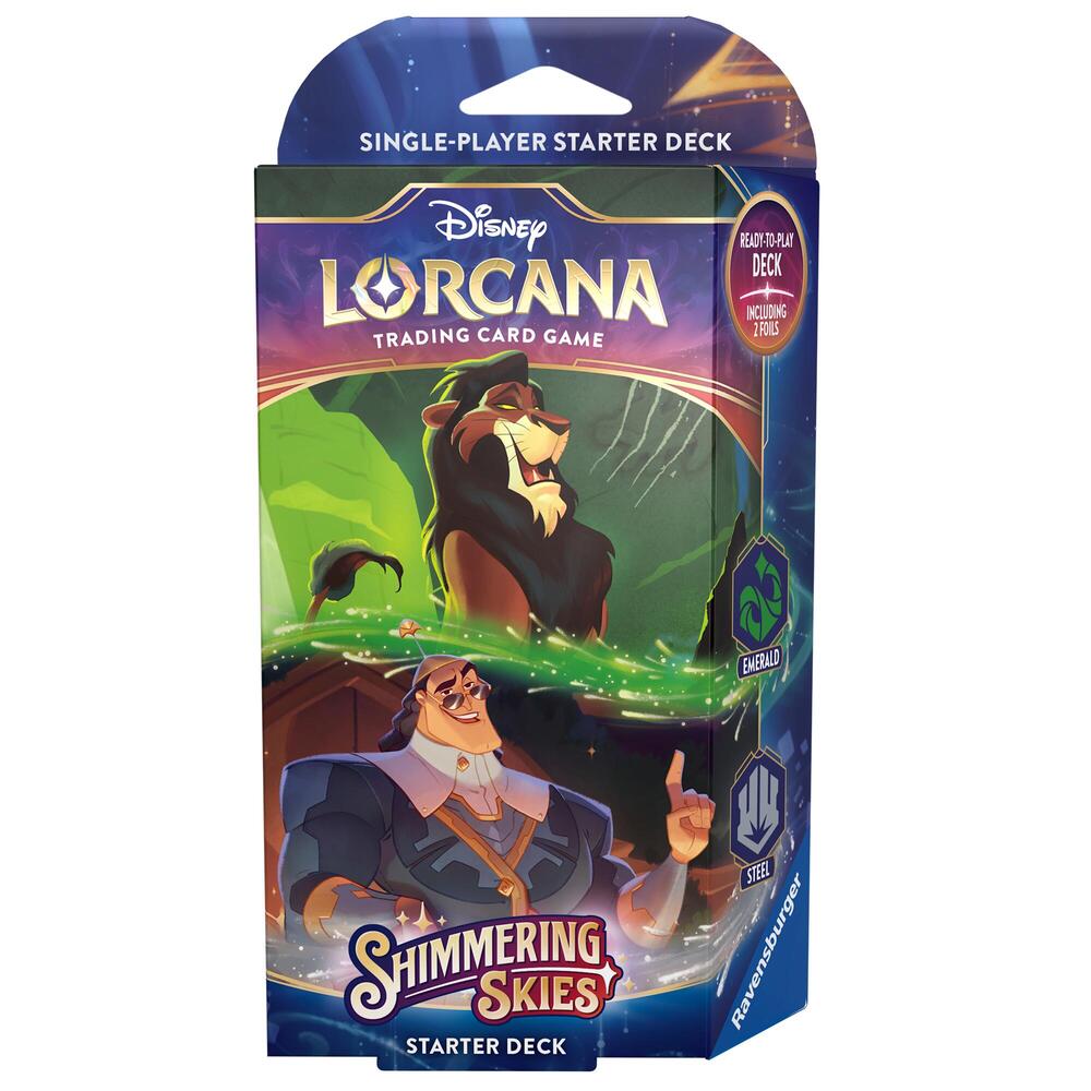 Disney Lorcana: Shimmering Skies Starter Deck - Emerald & Steel | Galactic Gamez