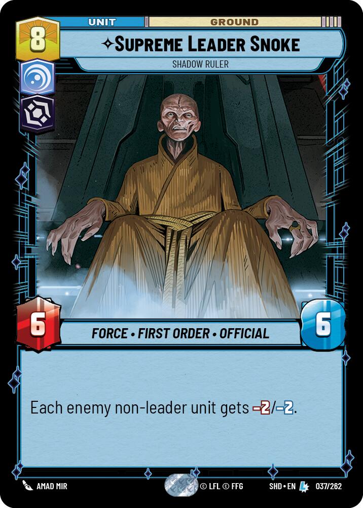 Supreme Leader Snoke - Shadow Ruler (037/262) (037/262) [Shadows of the Galaxy] | Galactic Gamez