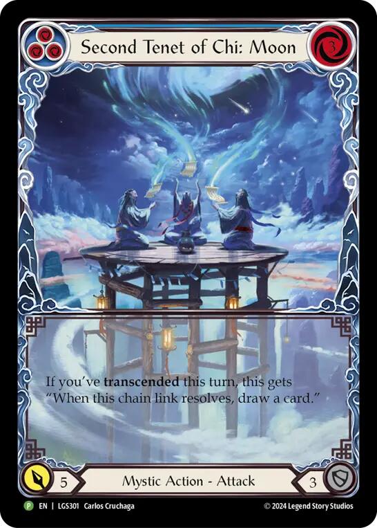 Second Tenet of Chi: Moon [LGS301] (Promo)  Rainbow Foil | Galactic Gamez